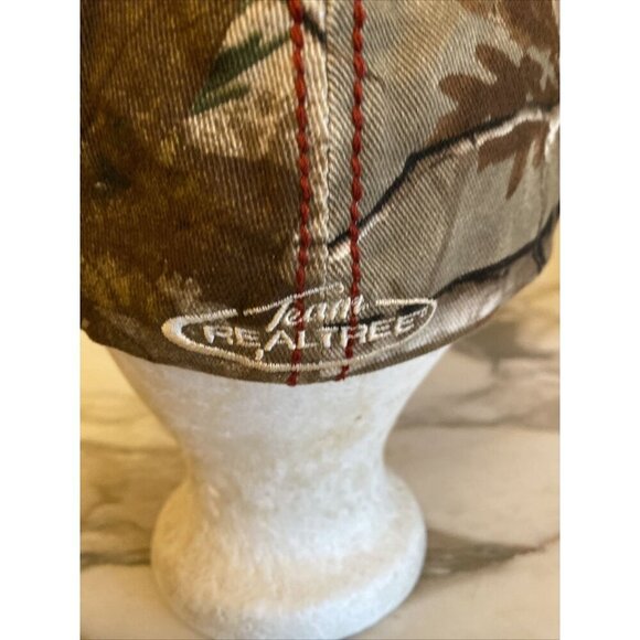 Team Realtree Camo Camouflage Cotton Red Hat Cap Stretch Fit L XL - Picture 3 of 7